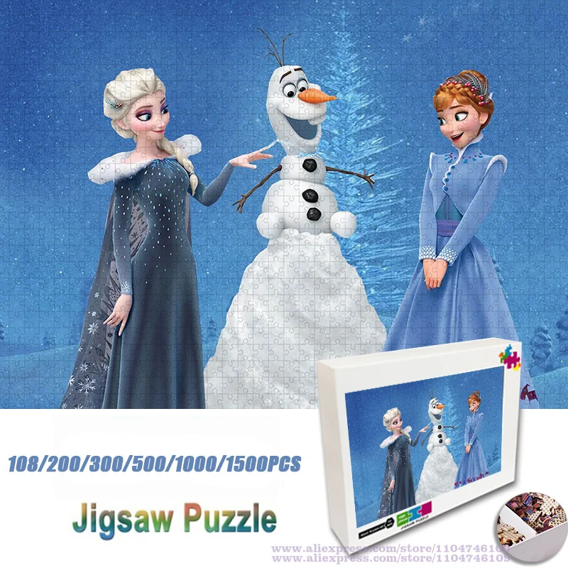 Пазлы Disney Frozen, пазлы «Анна, Эльза и снеговик», «сделай сам», 108/200/300/500/1000/1500 шт., интеллектуальные пазлы для детей
Пазлы Disney Frozen, пазлы «Анна, Эльза и снеговик», «сделай сам», 108/200/300/500/1000/1500 шт., интеллектуальные пазлы для детей