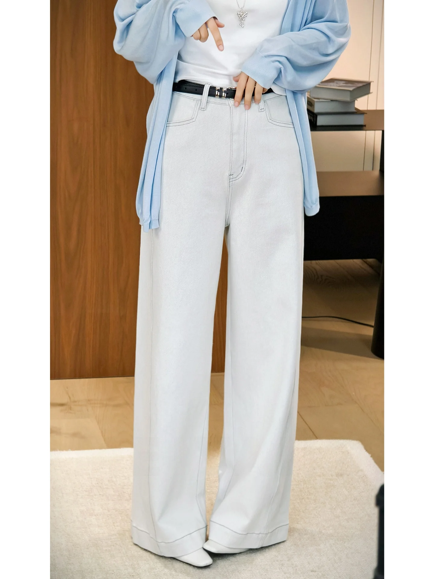 Джинсы MeiYang White Peony №3 с широкими штанинами, диагональным узором, повседневные, с высокой талией, на молнии, свободного кроя, женские
Джинсы MeiYang White Peony №3 с широкими штанинами, диагональным узором, повседневные, с высокой талией, на молнии, свободного кроя, женские