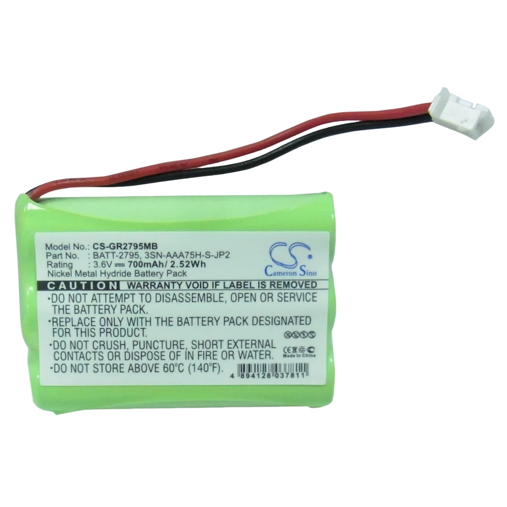Ni-MH BabyPhone Battery for GRACO, Motorola, 3.6V, 700mAh, Compatible Models: A3940, 2796VIB1, MBP33, MBP36, MBP36PU, imonitor
Ni-MH BabyPhone Battery for GRACO, Motorola, 3.6V, 700mAh, Compatible Models: A3940, 2796VIB1, MBP33, MBP36, MBP36PU, imonitor