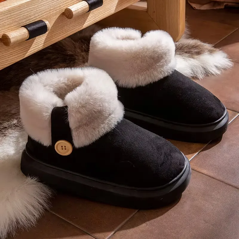 Lovers Thick Cotton Snow Boots Women Men's Casual Non-slip Cotton Slippers Student Plush Warm Cotton Shoes Winter 2025 New 36-45
Lovers Thick Cotton Snow Boots Women Men's Casual Non-slip Cotton Slippers Student Plush Warm Cotton Shoes Winter 2025 New 36-45