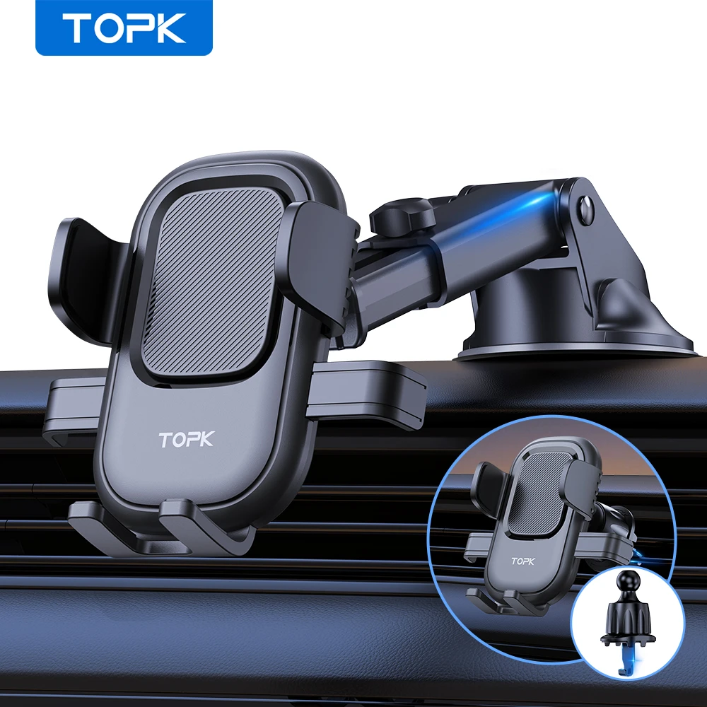 Универсальный автомобильный держатель для телефона TOPK, подставка на присоске для вентиляционного отверстия и приборной панели, лобовое стекло, автомобильное крепление для мобильного телефона без рук для iPhone
Универсальный автомобильный держатель для телефона TOPK, подставка на присоске для вентиляционного отверстия и приборной панели, лобовое стекло, автомобильное крепление для мобильного телефона без рук для iPhone
