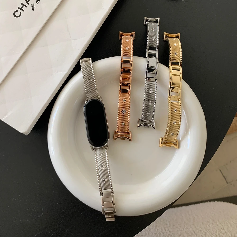 Women Stainless Steel Band for Xiaomi Band 9 Strap Smartwatch Accessories for Mi Band 8 9 Wristband Xiaomi Watch Bracelet Mi9
Women Stainless Steel Band for Xiaomi Band 9 Strap Smartwatch Accessories for Mi Band 8 9 Wristband Xiaomi Watch Bracelet Mi9
