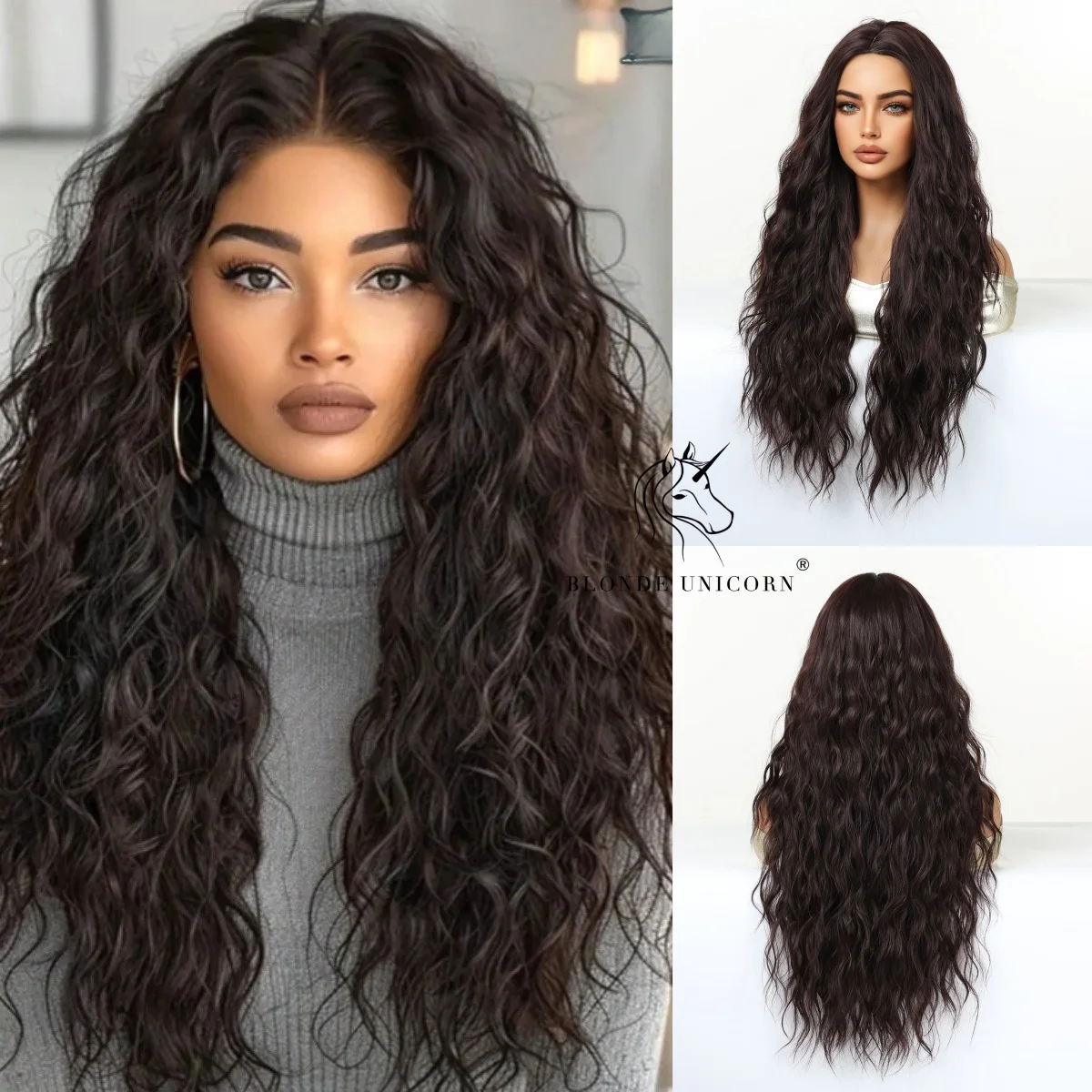 Blonde Unicorn Black Brown Middle Part Long Curly Synthetic Wig for Women Heat Resistant Natural Looking Daily PartyWavy Hair
Blonde Unicorn Black Brown Middle Part Long Curly Synthetic Wig for Women Heat Resistant Natural Looking Daily PartyWavy Hair