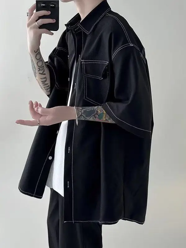 Retro Japanese Style Men's Shirt Summer Thin Loose Fun Short Sleeve Trendy Brand New Cool Top Polyester Fiber Standard Fit Da...
Retro Japanese Style Men's Shirt Summer Thin Loose Fun Short Sleeve Trendy Brand New Cool Top Polyester Fiber Standard Fit Da...
