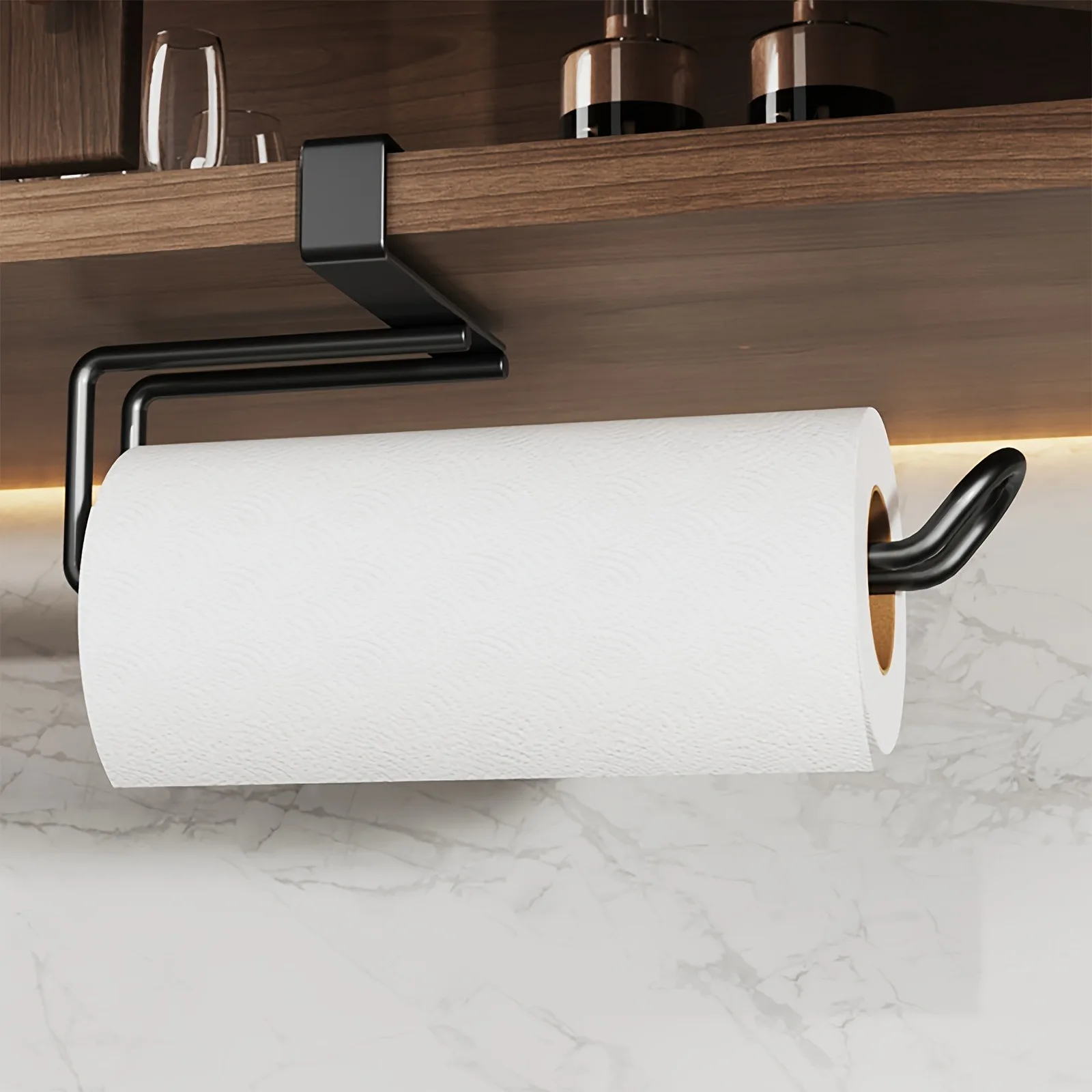 Kitchen Paper Towel Rack Cabinet Kitchen Supplies Bathroom Wall-Mounted Matte Metal Roll Paper Holder
Kitchen Paper Towel Rack Cabinet Kitchen Supplies Bathroom Wall-Mounted Matte Metal Roll Paper Holder