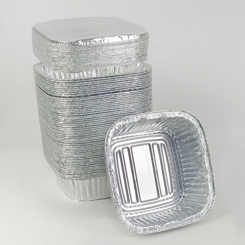Square 950ml Aluminum Foil Pans with Lids 10pcs Pack Disposable Baking Tray Set Oven Safe Tin Containers for Meal Prep BBQ
Square 950ml Aluminum Foil Pans with Lids 10pcs Pack Disposable Baking Tray Set Oven Safe Tin Containers for Meal Prep BBQ