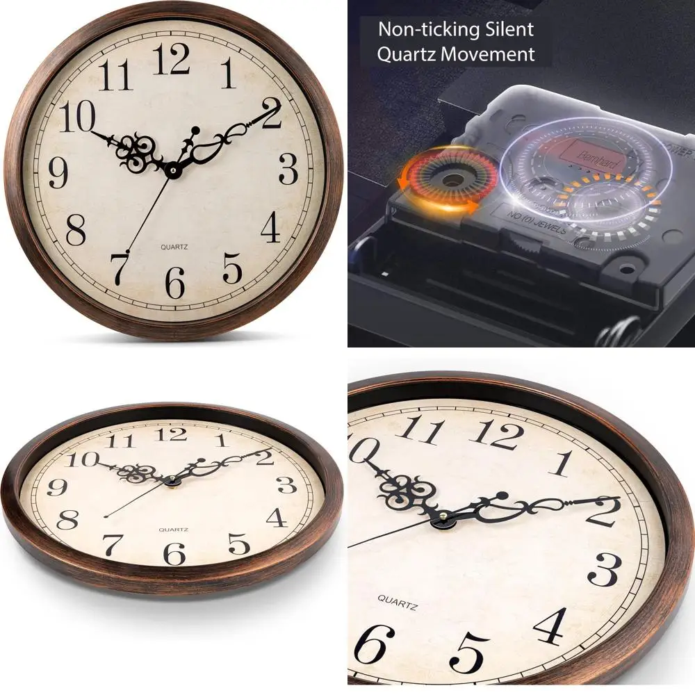 18 Inch Silent Brown Wall Clock - Large, Round, Battery-Powered Quartz Timepiece for Home & Office Decor
18 Inch Silent Brown Wall Clock - Large, Round, Battery-Powered Quartz Timepiece for Home & Office Decor