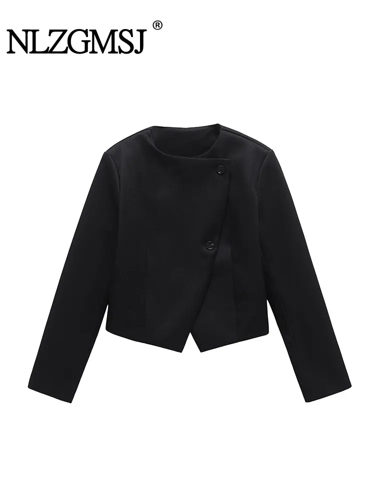 2025 Spring Casual Chic Women Jackets O-Neck Asymmetric Buttons Long Sleeve Coats New Fashion Outwears
2025 Spring Casual Chic Women Jackets O-Neck Asymmetric Buttons Long Sleeve Coats New Fashion Outwears