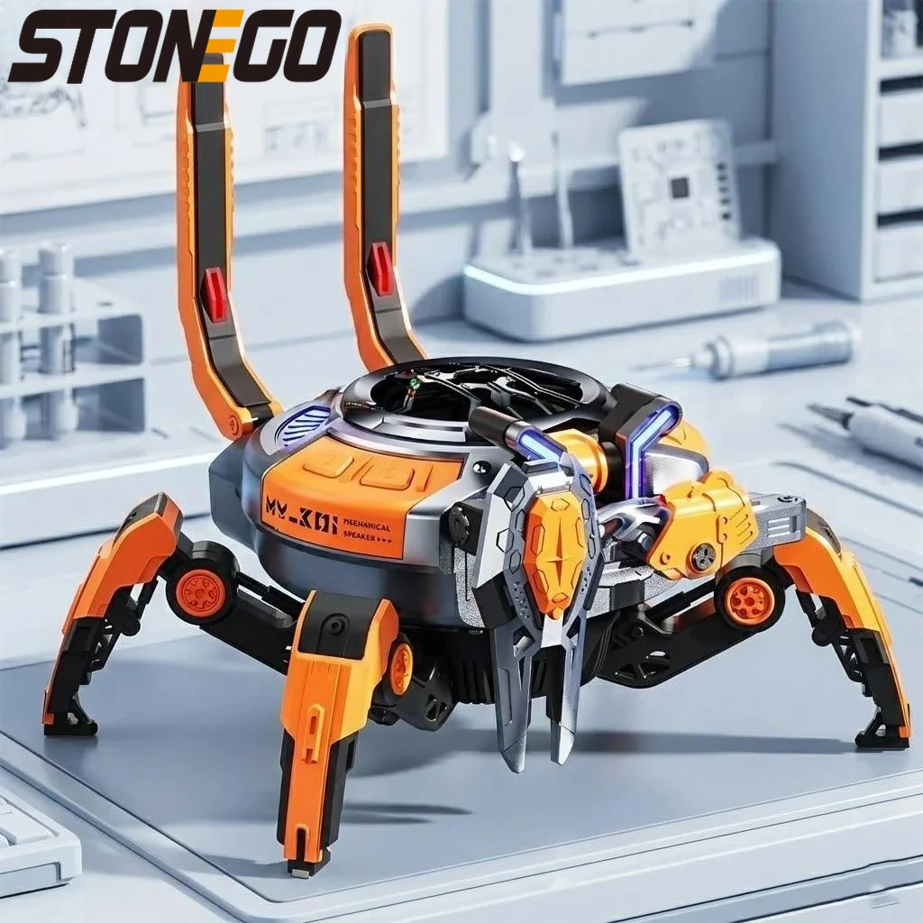 Механическая Bluetooth-колонка в форме краба, разноцветная LED-подсветка, 50 10W, стерео, глубокий бас, TWS, 8 часов работы, для дома, вечеринок, улицы
Механическая Bluetooth-колонка в форме краба, разноцветная LED-подсветка, 50 10W, стерео, глубокий бас, TWS, 8 часов работы, для дома, вечеринок, улицы