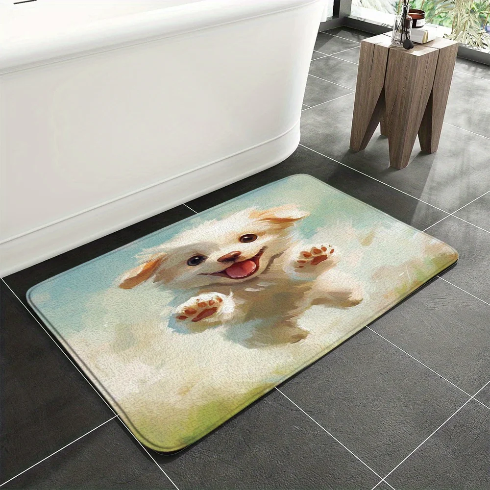 Cute Puppy Reaching Paws Door Mat, Soft Watercolor Pet Illustration Non-Slip Floor Rug for Bathroom Entryway Home Decor
Cute Puppy Reaching Paws Door Mat, Soft Watercolor Pet Illustration Non-Slip Floor Rug for Bathroom Entryway Home Decor