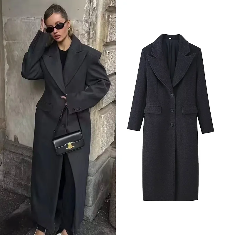 HipSeam Women Long Overcoat Autumn Lapel Collar Long Sleeve Pocket Button Women Coat Chic Female Overcoat
HipSeam Women Long Overcoat Autumn Lapel Collar Long Sleeve Pocket Button Women Coat Chic Female Overcoat