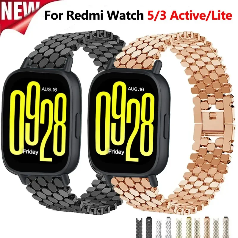 Ремешок из нержавеющей стали 22 мм для Redmi Watch 5Active 5Lite Band для Redmi Watch 3Active 3Lite Регулируемый металлический браслет-браслет
Ремешок из нержавеющей стали 22 мм для Redmi Watch 5Active 5Lite Band для Redmi Watch 3Active 3Lite Регулируемый металлический браслет-браслет