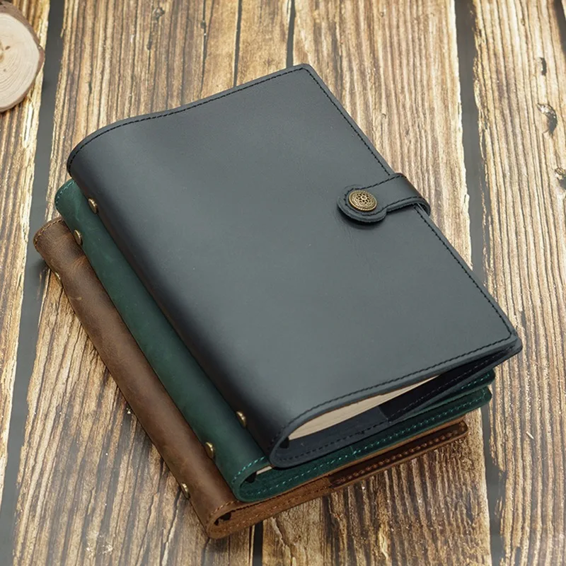 Vintage cowhide notebook for A5 binder handmade cowhide notebook suitable for business and office cowhide hand account book
Vintage cowhide notebook for A5 binder handmade cowhide notebook suitable for business and office cowhide hand account book