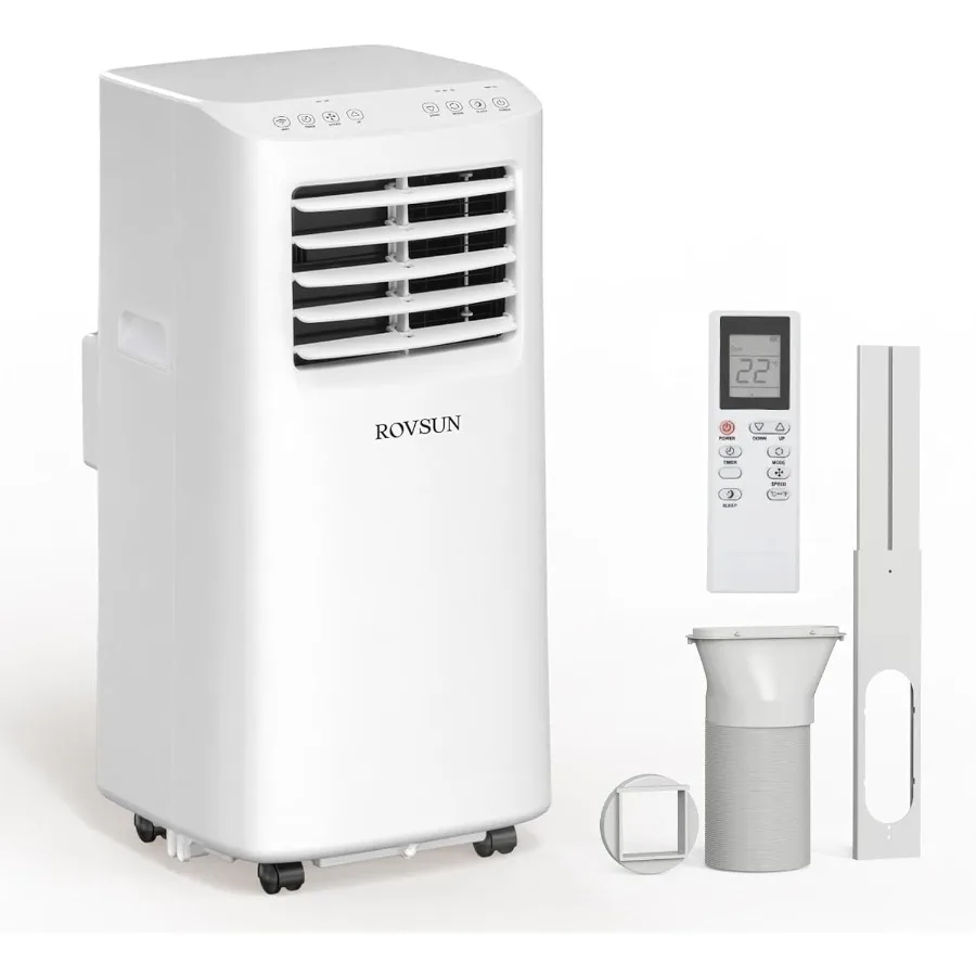 8000 BTU Portable Air Conditioner with Remote Control for Home Office and Dorm Rooms: 3-in-1 Unit Offers Cooling Fan and Dehumi
8000 BTU Portable Air Conditioner with Remote Control for Home Office and Dorm Rooms: 3-in-1 Unit Offers Cooling Fan and Dehumi