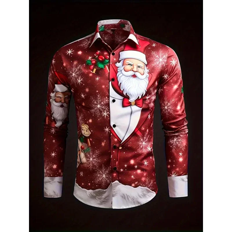 Новая мужская гавайская рубашка с длинным рукавом, рубашка с 3D рождественским принтом, модная элегантная мужская пляжная рубашка с лацканами
Новая мужская гавайская рубашка с длинным рукавом, рубашка с 3D рождественским принтом, модная элегантная мужская пляжная рубашка с лацканами