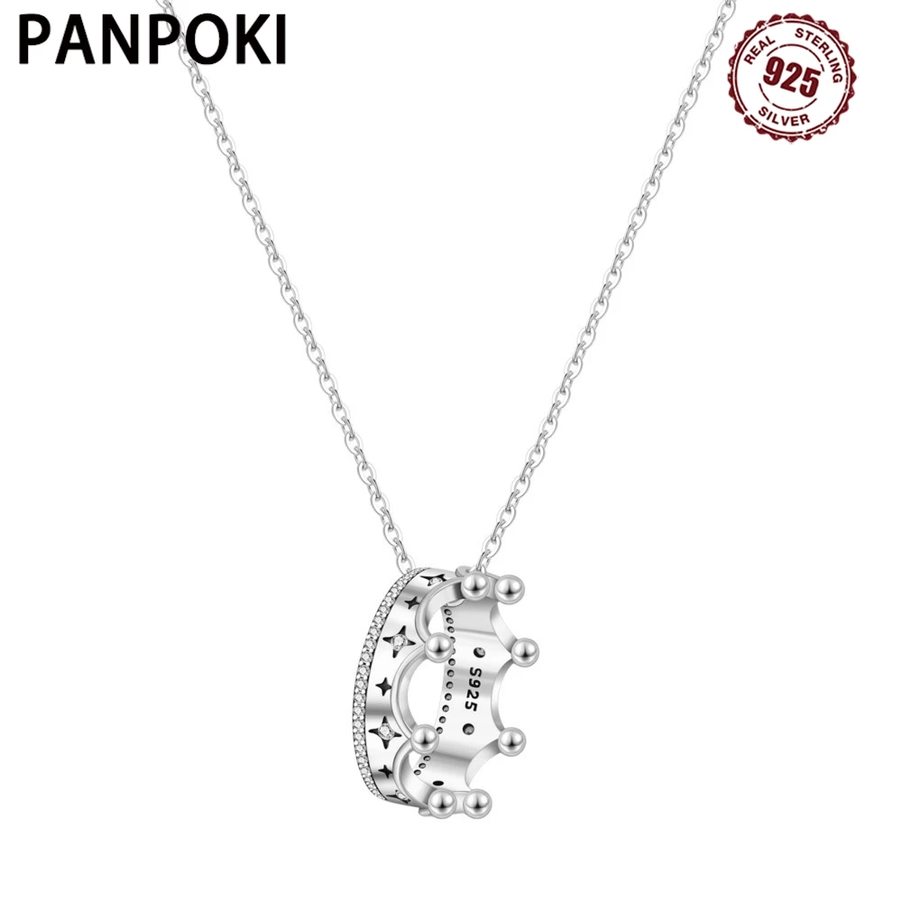 PANPOKI S925 Sterling Silver Two Wearing Methods Retro Crown Pendant Necklace for Women Birthday Gifts Fashion Fine Jewelry
PANPOKI S925 Sterling Silver Two Wearing Methods Retro Crown Pendant Necklace for Women Birthday Gifts Fashion Fine Jewelry