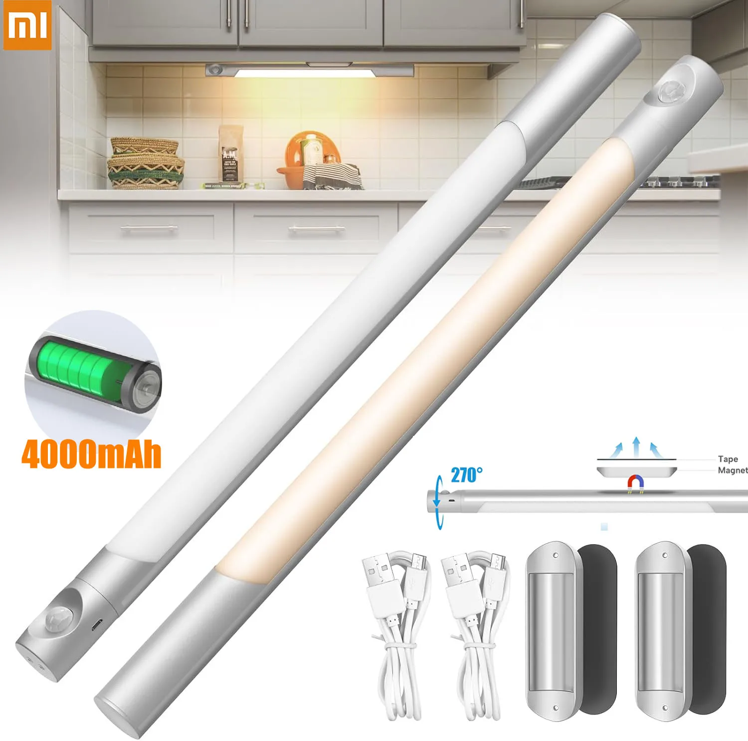 Xiaomi LED Night Light With Sensor Movement Battery 4000mAh Rechargeable Night Lamp Magnetic For Room Kitchen Cabinet Lights
Xiaomi LED Night Light With Sensor Movement Battery 4000mAh Rechargeable Night Lamp Magnetic For Room Kitchen Cabinet Lights