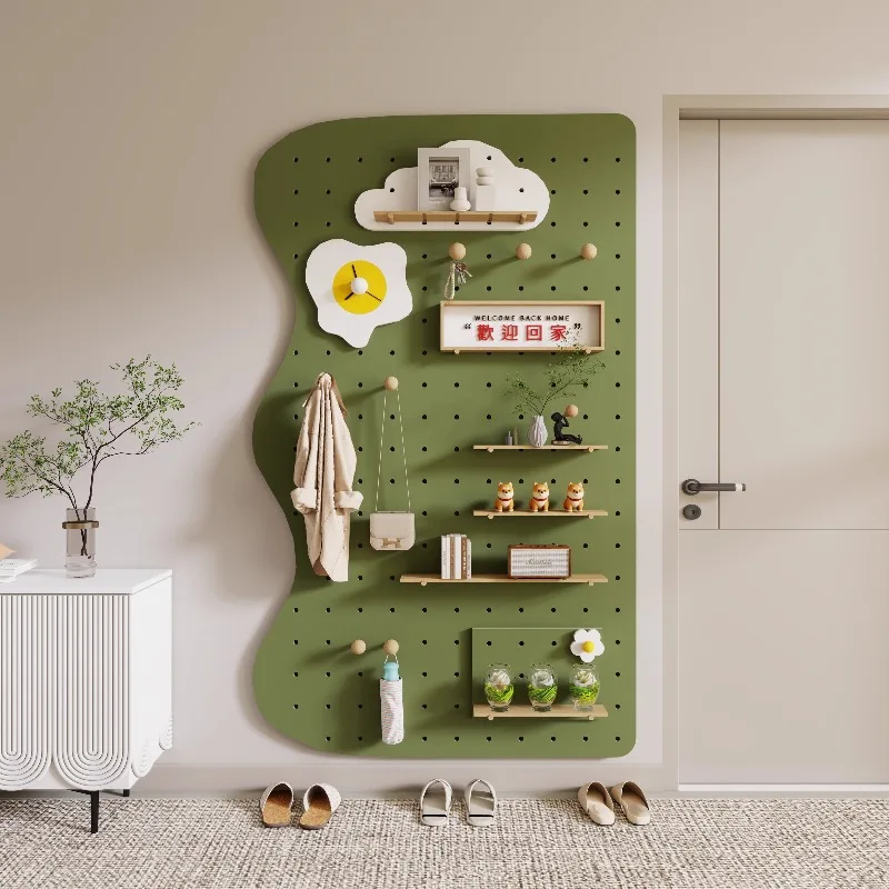 Entrance hole plate with mirror meter box blocking custom home hanging clothes rack solid wood display storage wall
Entrance hole plate with mirror meter box blocking custom home hanging clothes rack solid wood display storage wall