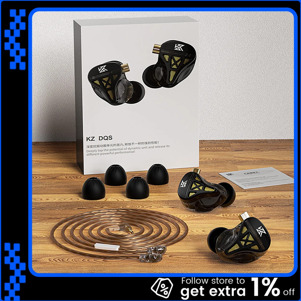 KZ DQS Metal Wired Earphones With Microphone In Ear Earbuds Headphones HiFi Bass Monitor Sport Music Stereo Detachable Headset
KZ DQS Metal Wired Earphones With Microphone In Ear Earbuds Headphones HiFi Bass Monitor Sport Music Stereo Detachable Headset