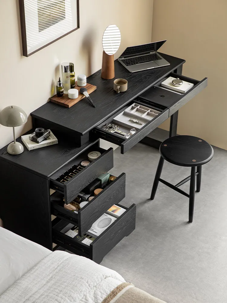 HYS Furniture Huanyan Dresser Solid Wood Three-bucket Cabinet Integrated Bedroom Modern Simple Retractable Corner Makeup Table
HYS Furniture Huanyan Dresser Solid Wood Three-bucket Cabinet Integrated Bedroom Modern Simple Retractable Corner Makeup Table