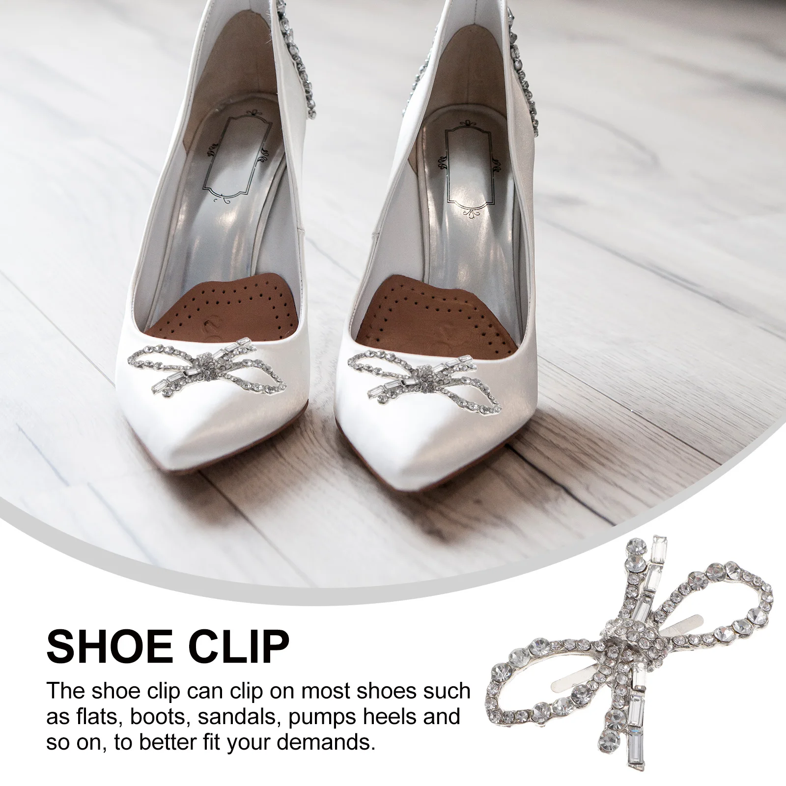 Rhinestone Bowknot Clip Elegant Shoe Buckle For Wedding Bridal Pumps Decorative Shoe Accessories Small Bowknot Clip
Rhinestone Bowknot Clip Elegant Shoe Buckle For Wedding Bridal Pumps Decorative Shoe Accessories Small Bowknot Clip