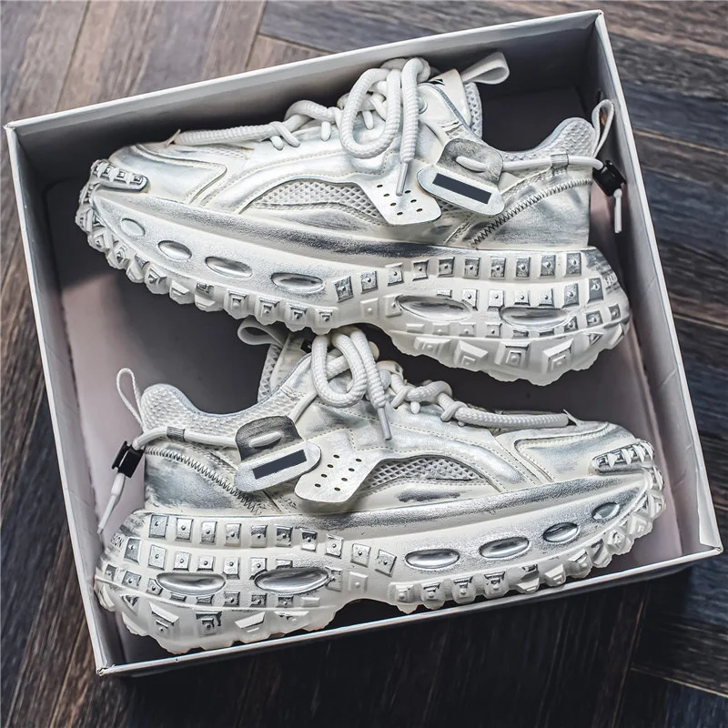 Men's Thick Sole Sneakers Fashion Casual Shoes Designer Platform Height Increasing Sports Shoes for Men Street Style Tennis Shoe
Men's Thick Sole Sneakers Fashion Casual Shoes Designer Platform Height Increasing Sports Shoes for Men Street Style Tennis Shoe
