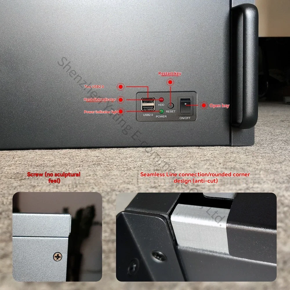 1PC 4U Industrial Control Chassis 300MM Server Enterprise Thick Steel ATX Power Supply Motherboard Frosted Black
1PC 4U Industrial Control Chassis 300MM Server Enterprise Thick Steel ATX Power Supply Motherboard Frosted Black