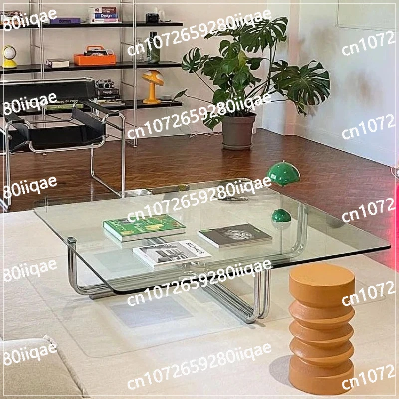 Прозрачный художественный стол из нержавеющей стали, квадратный журнальный столик из закаленного стекла
Прозрачный художественный стол из нержавеющей стали, квадратный журнальный столик из закаленного стекла