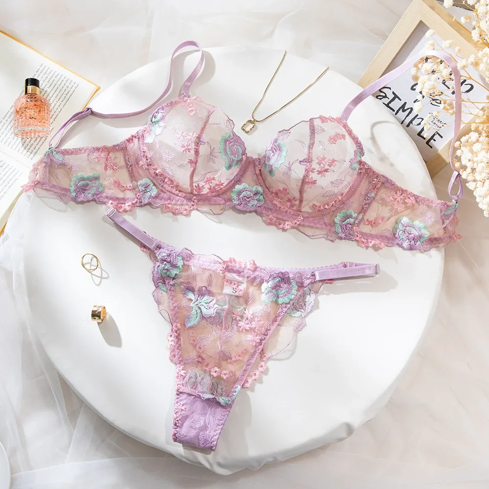 Women Sweet Transparent Bra Set Sexy Lace Single Layer Thin Embroidery Lingerie Soft Steel Ring Gathering Perspective Underwear
Women Sweet Transparent Bra Set Sexy Lace Single Layer Thin Embroidery Lingerie Soft Steel Ring Gathering Perspective Underwear