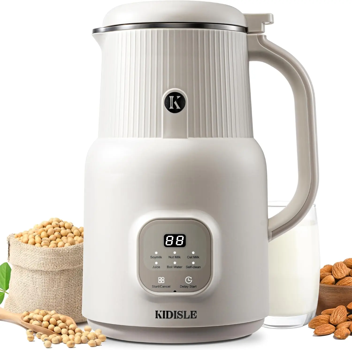 6 in 1 Automatic Nut Milk Maker Blender, 20oz Homemade Coconut, Soy, Oat, Almond, Plant Based Milks and Non-Dairy Beverages with 
6 in 1 Automatic Nut Milk Maker Blender, 20oz Homemade Coconut, Soy, Oat, Almond, Plant Based Milks and Non-Dairy Beverages with