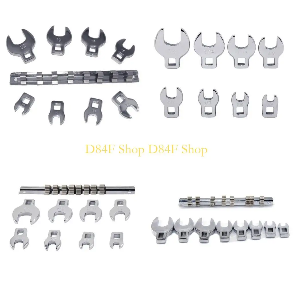 D84F Набор ключей SAE Crowfoot 3/8 дюйма, полностью полированный, с направляющей для хранения, 8 шт.
D84F Набор ключей SAE Crowfoot 3/8 дюйма, полностью полированный, с направляющей для хранения, 8 шт.