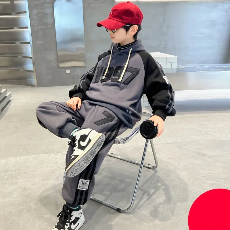 Boys Sweatshirts +Pants Kids Suits 2PCS/Set Cotton 2025 Simple Autumn Winter Thicken Warm Cotton Christmas Gift Children Clothin
Boys Sweatshirts +Pants Kids Suits 2PCS/Set Cotton 2025 Simple Autumn Winter Thicken Warm Cotton Christmas Gift Children Clothin