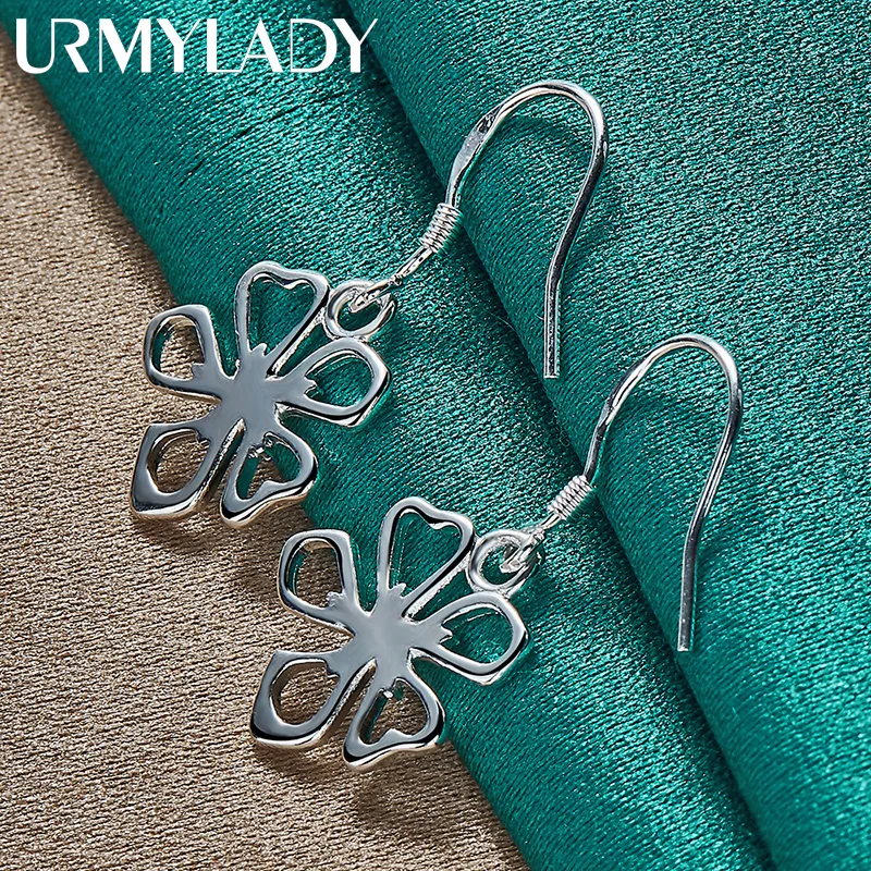 URMYLADY 925 Sterling Silver Flower Earrings For Women Wedding Party Charm Jewelry
URMYLADY 925 Sterling Silver Flower Earrings For Women Wedding Party Charm Jewelry