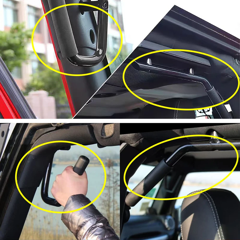 Lantsun J178 Handle Aluminum Alloy Handle Metal Grab Bars Front & Rear Grip Kit for Jeep for Wrangler JK07-17
Lantsun J178 Handle Aluminum Alloy Handle Metal Grab Bars Front & Rear Grip Kit for Jeep for Wrangler JK07-17