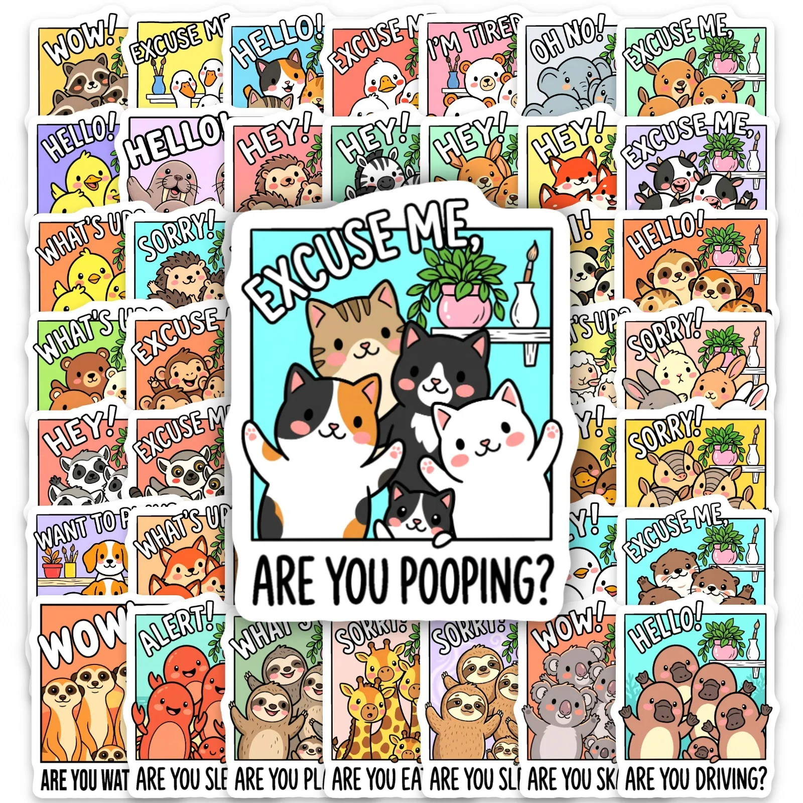 50-100PCS Cartoon Fun Cute Pet Animal Waterproof Stickers Notebook Helmets Skateboard Phone Creative Stickers
50-100PCS Cartoon Fun Cute Pet Animal Waterproof Stickers Notebook Helmets Skateboard Phone Creative Stickers