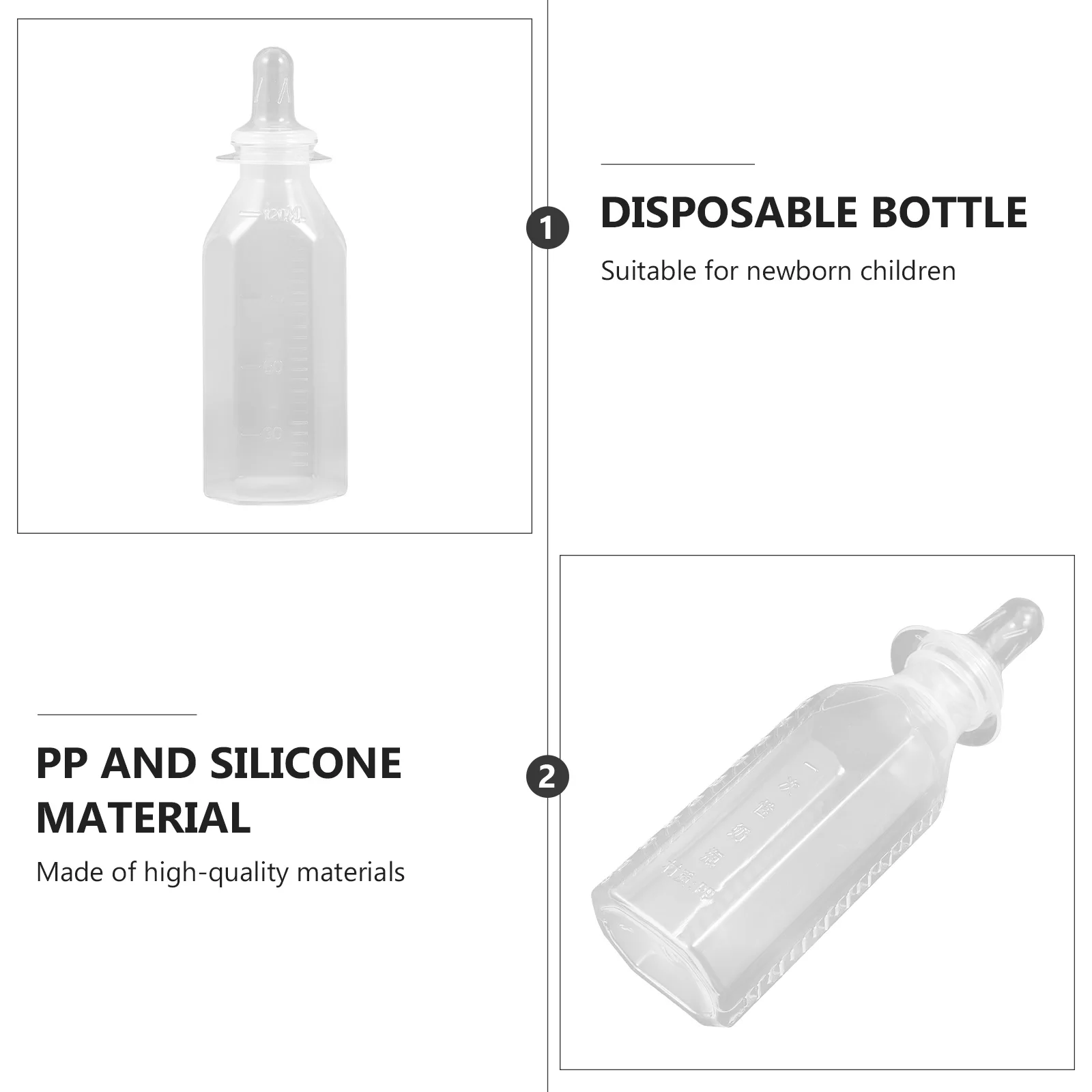 6pcs Disposable Baby Milk Bottles Newborn Supple Teat Clear Scale Lightweight Independent Packaging White Once-Off Portable
6pcs Disposable Baby Milk Bottles Newborn Supple Teat Clear Scale Lightweight Independent Packaging White Once-Off Portable