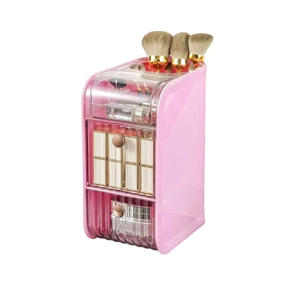 Портативный пластиковый органайзер для косметики: компактный, пылезащитный контейнер для хранения макияжа с ручкой, футляр для помады, настольный органайзер
Портативный пластиковый органайзер для косметики: компактный, пылезащитный контейнер для хранения макияжа с ручкой, футляр для помады, настольный органайзер