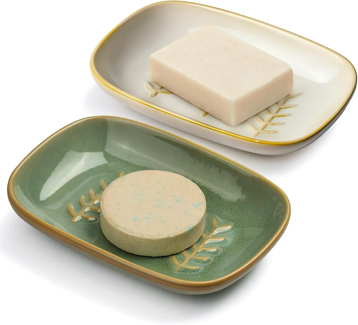 Ceramic Soap Dish 2 Pack for Cleaner Shower, Decorative Soap Holder for Bar Soap or Sponge, Cute Shower Soap Saver Tray for
Ceramic Soap Dish 2 Pack for Cleaner Shower, Decorative Soap Holder for Bar Soap or Sponge, Cute Shower Soap Saver Tray for
