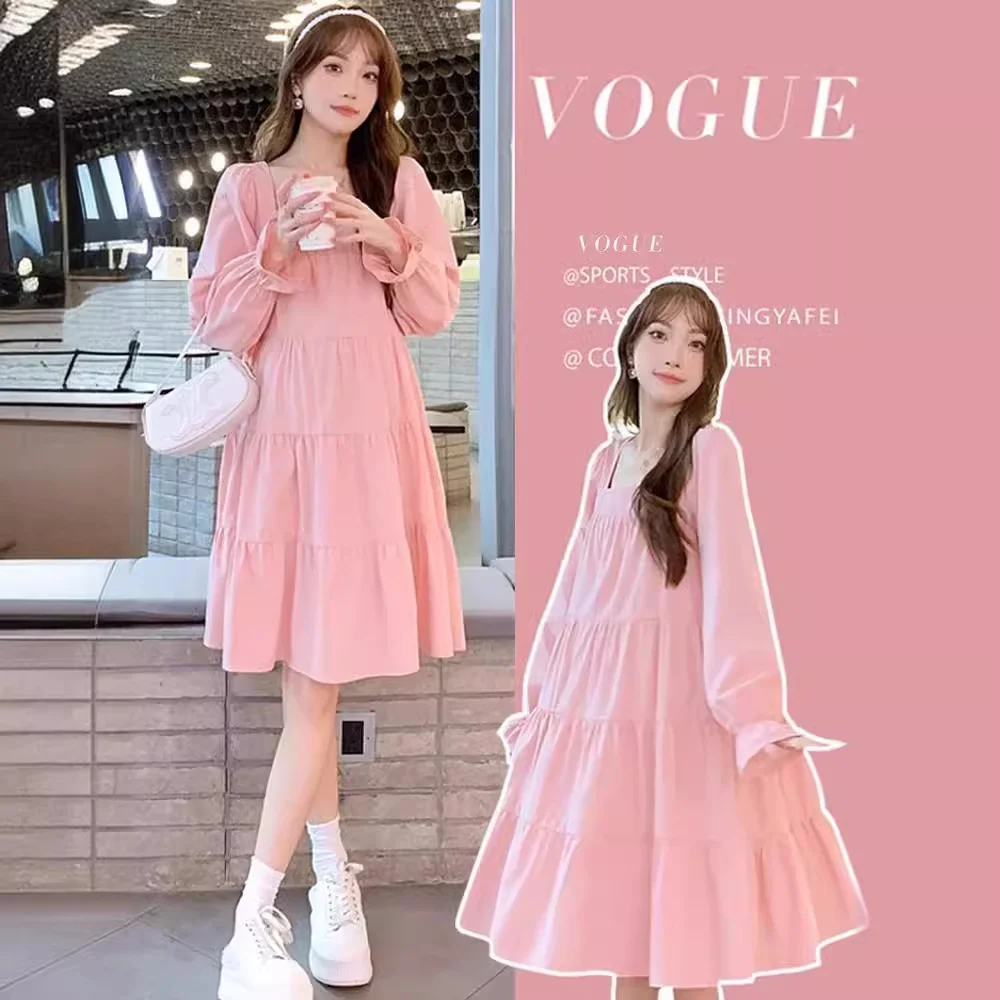 Spring Pregnancy Dresses Loose Solid Color Long Sleeve A-line Dress Pregnancy Clothing Comfortable Dress For Pregnant Women
Spring Pregnancy Dresses Loose Solid Color Long Sleeve A-line Dress Pregnancy Clothing Comfortable Dress For Pregnant Women