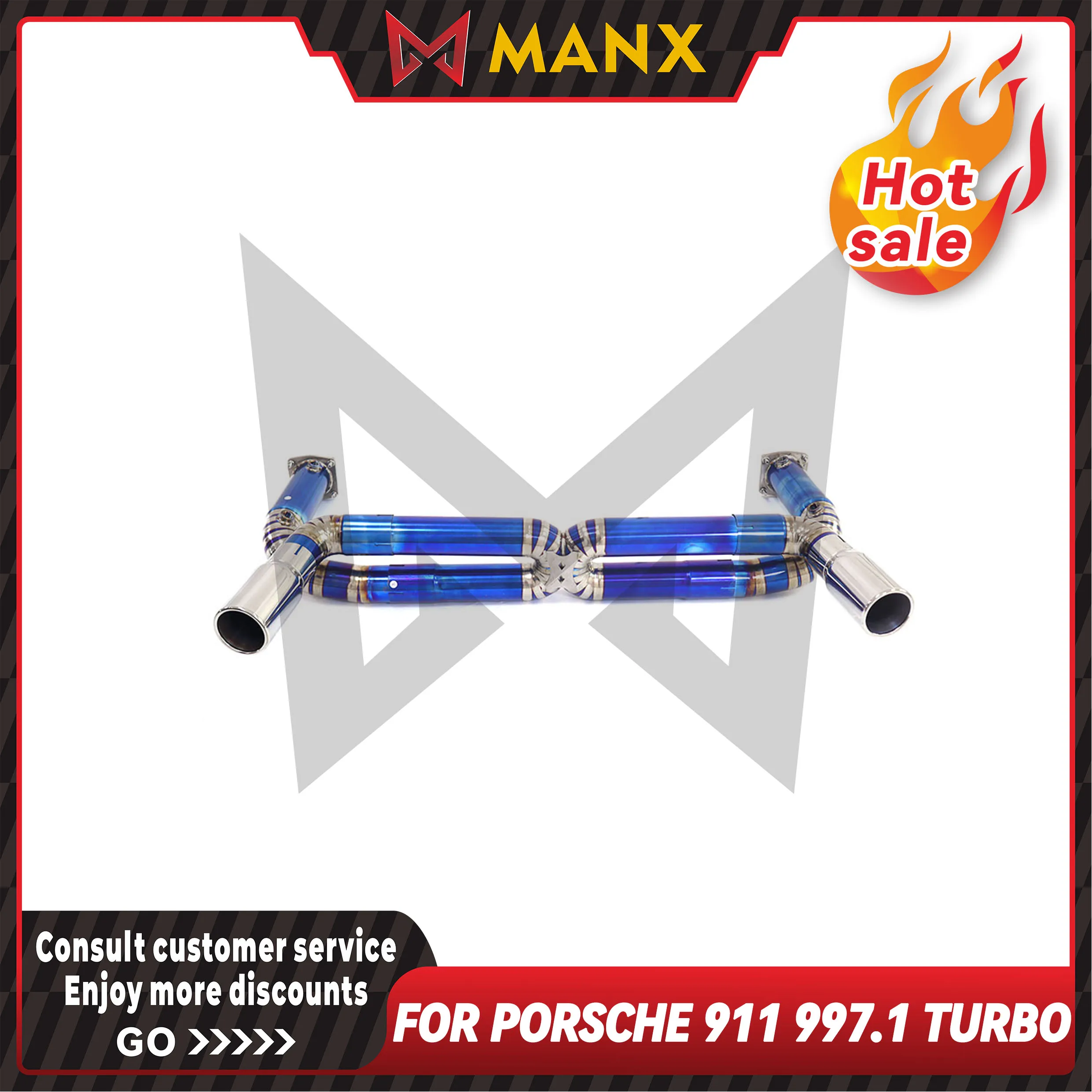 For Porsche 911 997.1 Turbo Titanium Alloy straight-through catback Performance exhaust pipe Without valve
For Porsche 911 997.1 Turbo Titanium Alloy straight-through catback Performance exhaust pipe Without valve