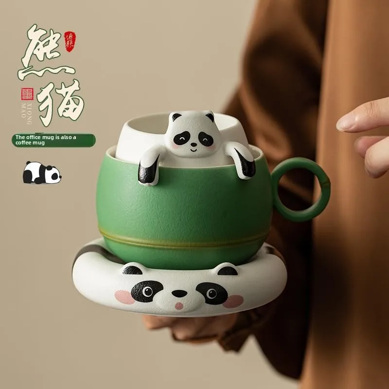 Cute Ceramic Office Cup Water Cup Mug Tea Coffee Cup with Cup Mat Filter Gift Box Set Bear Animal Pattern Universal Cup
Cute Ceramic Office Cup Water Cup Mug Tea Coffee Cup with Cup Mat Filter Gift Box Set Bear Animal Pattern Universal Cup