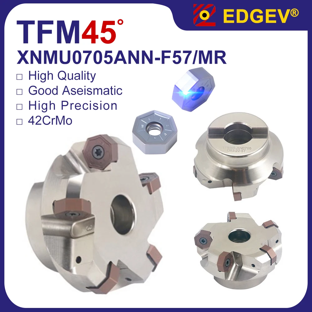 EDGEV TFM45 Milling Cutter Head,For XNMU 0705 0705ANN XNMU07 XNMU0705 XNMU0705ANN-F57 MR6 Insert Holder,Face Mill Tool Disc
EDGEV TFM45 Milling Cutter Head,For XNMU 0705 0705ANN XNMU07 XNMU0705 XNMU0705ANN-F57 MR6 Insert Holder,Face Mill Tool Disc