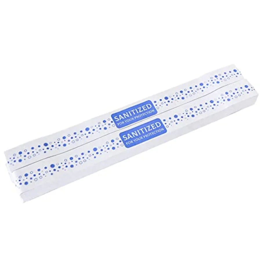 500 Pcs Printed Toilet Seat Band 16-1/2" Long x 1-1/2" Wide, Paper Toilet Seat Strips for Hotels and Motels, Blue/White, Case o
500 Pcs Printed Toilet Seat Band 16-1/2" Long x 1-1/2" Wide, Paper Toilet Seat Strips for Hotels and Motels, Blue/White, Case o