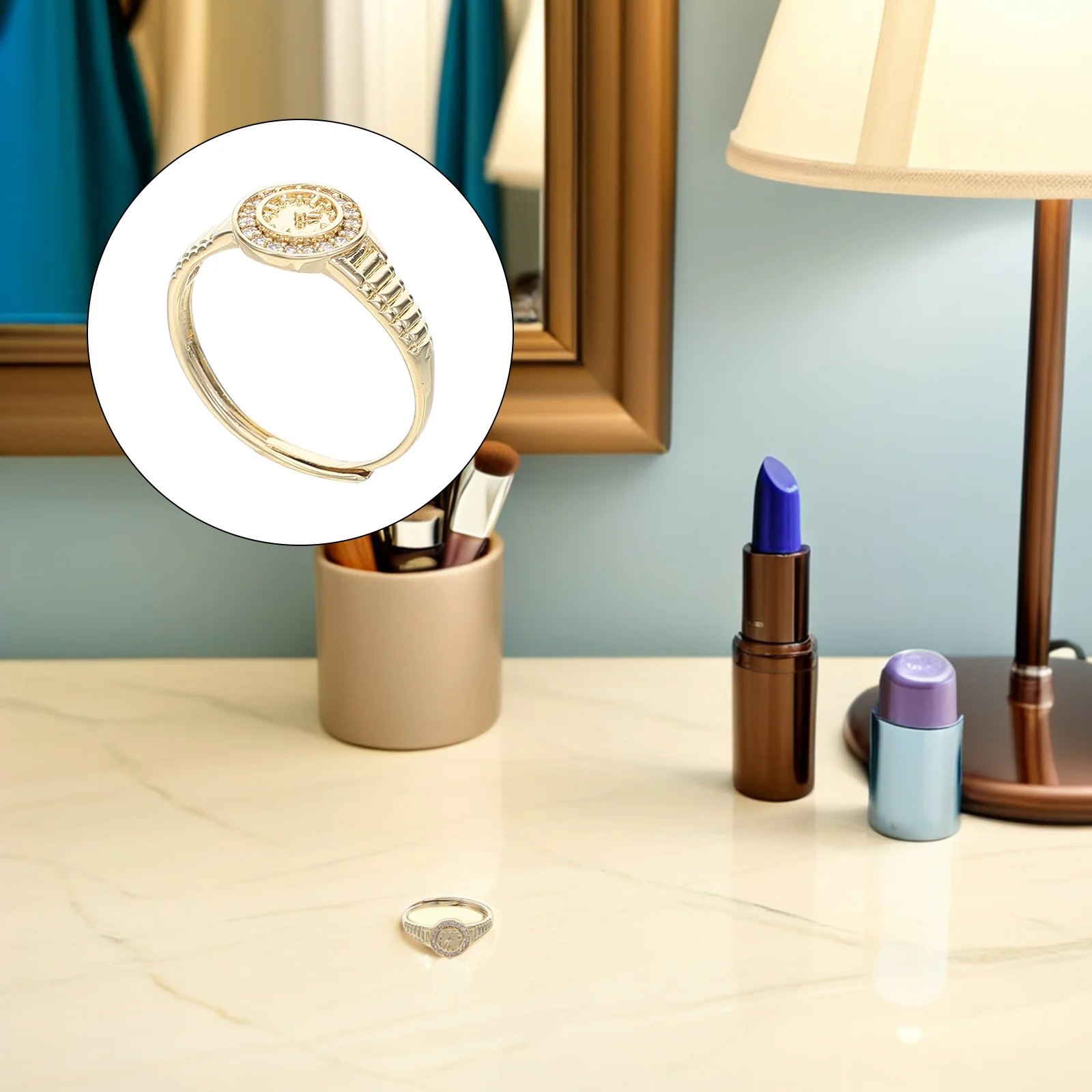 Gold Vintage Clock Ring Adjustable Quartz Watch for Women Finger Timepiece Jewelry Open Style Fashion Ring Daily Outfit
Gold Vintage Clock Ring Adjustable Quartz Watch for Women Finger Timepiece Jewelry Open Style Fashion Ring Daily Outfit