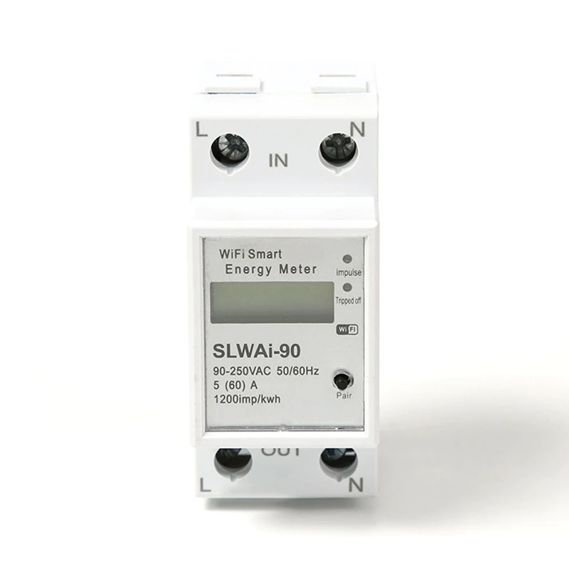 Tuya WIFI Din Rail Energy Meter Smart Remote Control Switch Electronic Metering Meter AC 220V Kwh Frequency Factor Meter-Y96A
Tuya WIFI Din Rail Energy Meter Smart Remote Control Switch Electronic Metering Meter AC 220V Kwh Frequency Factor Meter-Y96A