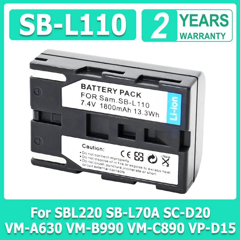 XDOU Новый аккумулятор SB-L110 Сменный аккумулятор для SBL220 SB-L70A SC-D20 VM-A630 VM-B990 VM-C890 VP-D15 1500 мАч Bateria для камеры
XDOU Новый аккумулятор SB-L110 Сменный аккумулятор для SBL220 SB-L70A SC-D20 VM-A630 VM-B990 VM-C890 VP-D15 1500 мАч Bateria для камеры