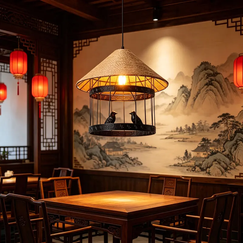 Retro Industrial Bird Light Hemp Rope Chandelier Clothing Store Internet Cafe Restaurant Pendant Lamp Dining Room Hanging Lamp
Retro Industrial Bird Light Hemp Rope Chandelier Clothing Store Internet Cafe Restaurant Pendant Lamp Dining Room Hanging Lamp