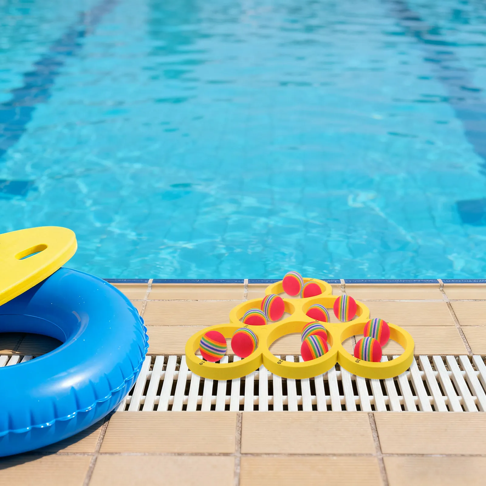 1Set Floating Pool Throwing Game Set Eva Water Sports Ring Toss Game Yellow 12 Balls Family Outdoor Pool Toss Games with Score
1Set Floating Pool Throwing Game Set Eva Water Sports Ring Toss Game Yellow 12 Balls Family Outdoor Pool Toss Games with Score