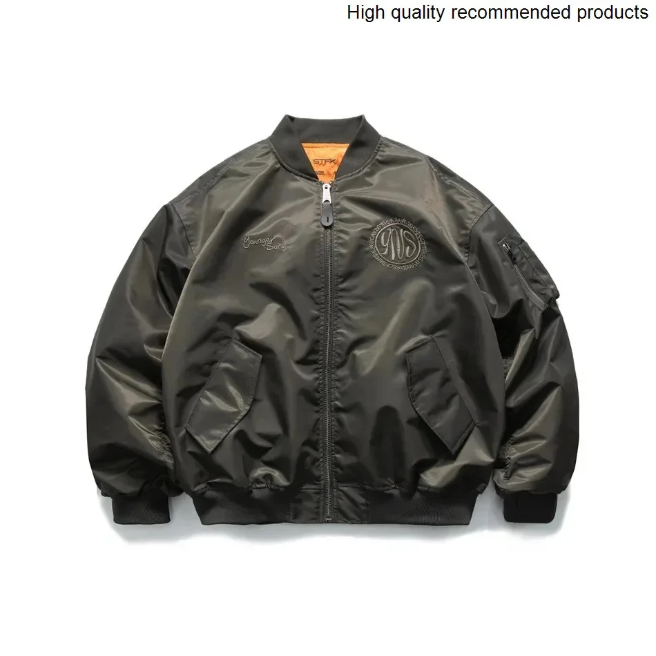 Hip Men American Hop Streetwear Loose Casual Spring Autumn Retro Embroidery Flying Bomber Jacket Women Oversized Coat Outerwear
Hip Men American Hop Streetwear Loose Casual Spring Autumn Retro Embroidery Flying Bomber Jacket Women Oversized Coat Outerwear