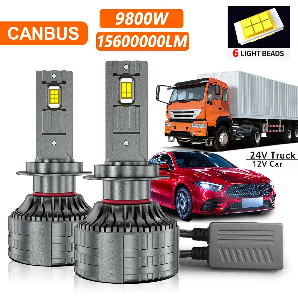 9800W 15600000LM H7 LED 24V Truck LED Bulbs H7 24V For Truck 9012 H1 H4 H11 H8 H9 9005 HB3 9006 HB4 LED Headlight Auto Lamp
9800W 15600000LM H7 LED 24V Truck LED Bulbs H7 24V For Truck 9012 H1 H4 H11 H8 H9 9005 HB3 9006 HB4 LED Headlight Auto Lamp